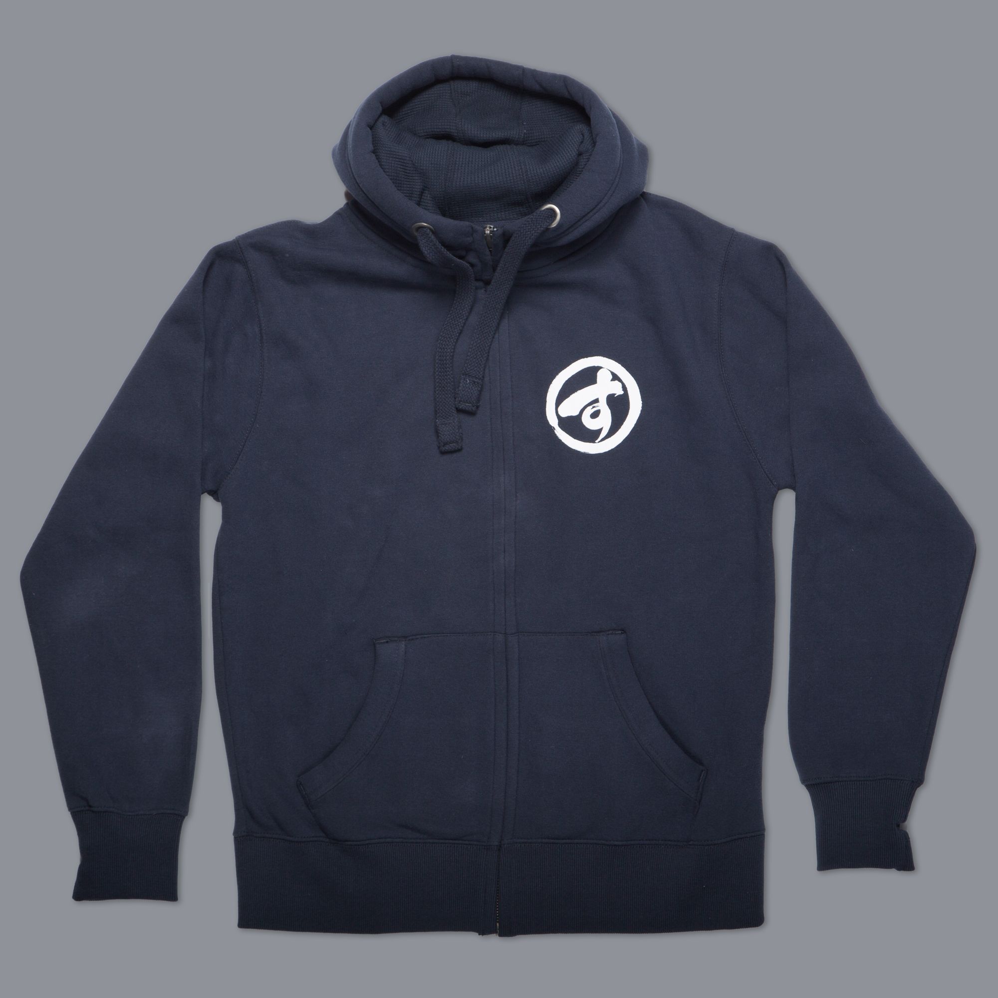 Scramble Brush Logo Zip Hoody Navy Blue Scramble Europe